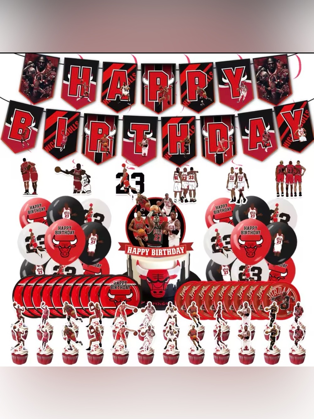 Chicago Bulls & Michael Jordan Birthday Party Kit
